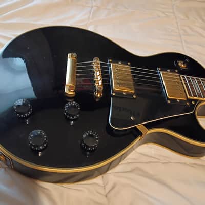 Epiphone Les Paul Custom 1989 Ebony Gold HH MIK Rare image 3