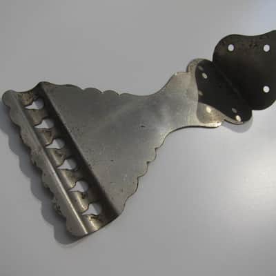 Kay Flat Top Guitar Tailpiece Authentic Vintage Part Circa-1950s-1960s-Chrome image 3
