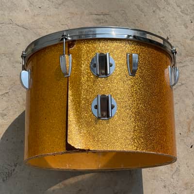 1970's Ludwig 14" Concert Timp Tom Gold Sparkle 10x14 6-PLy image 4