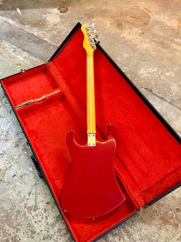 Eko Kadett Bass guitar c 1965 - Torino red original vintage Italy