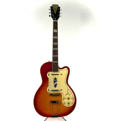 Used Kay K161V Semi-Hollow Electric Guitar Cherry Sunburst image 2
