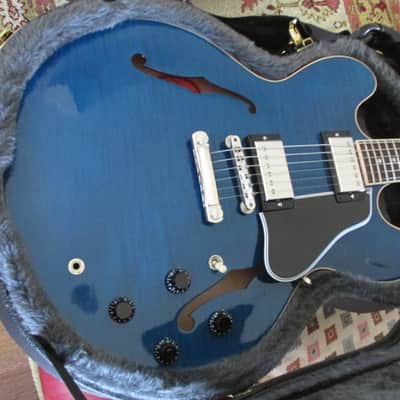 2004 Gibson ES-335 Dot Neck Beale Street Blue Figured/Flametop Excellent Plus Condition image 2