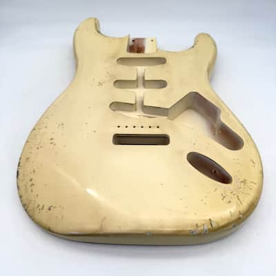 MJT Stratocaster Body Alder Relic Nitro Vintage White mjt6648 image 5