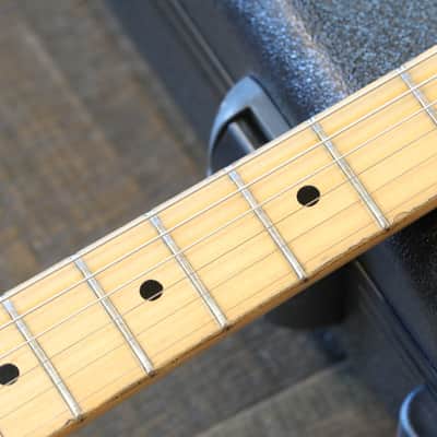 Vintage! 1975 Fender Stratocaster Electric Guitar Natural + Fender Case image 9