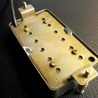 Humbucker Pickups SET H COVER GOLD FOIL Relic/Aged Q Fits Fender Gibson LP SG Greco Ibanez Vintage PAF image 9