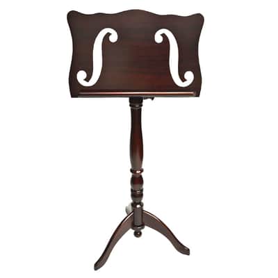 Frederick Adjustable Music Stand – Cherry Mahogany F-Hole image 1