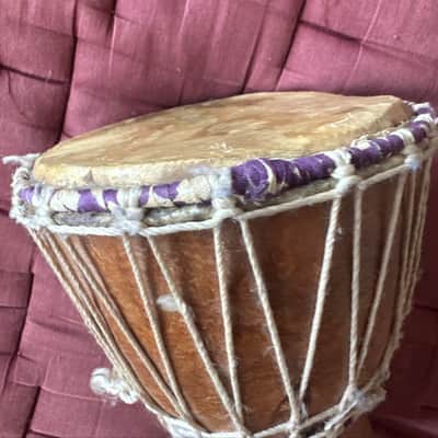 Authentic handmade african drum 9x6x4. small dejembe. image 12