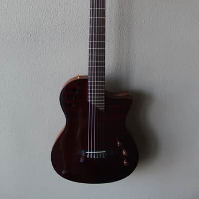Brand New Cordoba Stage Thinbody Nylon String Acoustic/Electric Guitar - Garnet image 1