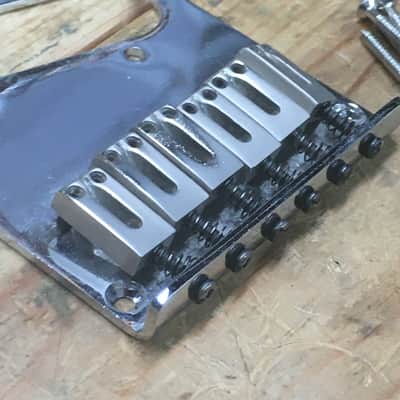 Fender Modern Style 6 Bonus Gotoh? Saddles Guitar Bridge Squier? Tele NOS Relic image 5