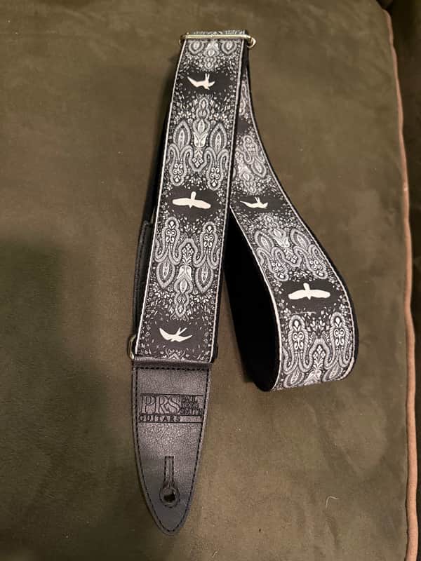 PRS 2" Guitar Strap - Custom Jacquard Birds Fleur - Charcoal image 1