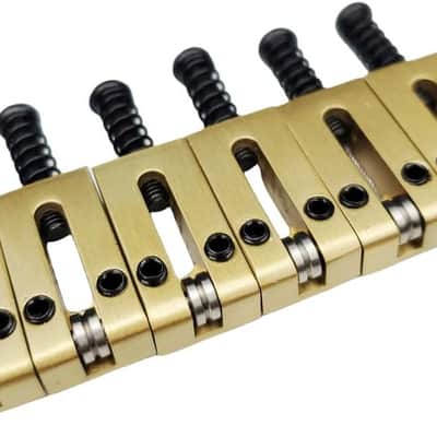 6PCS 10.5MM Guitar Bridge Roller Saddles – Brass Tremolo Bridges Saddle for Electric Guitar image 3