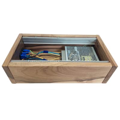 3U / 56hp Eurorack case LUNA • Rails + Threaded strips / Walnut / Powered image 10