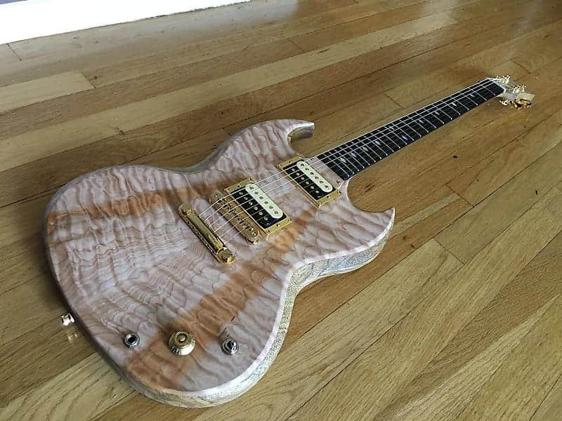 the Slick-60 BD/SG Supreme Guitar By Black Diamond 25-yrs Hand Crafting guitars In America w/Quilted Maple Top & case image 1