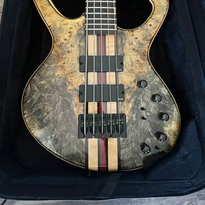 Michael Dolan Custom 5 String Bass Guitar 2008 - Natural wood Gloss finish image 3