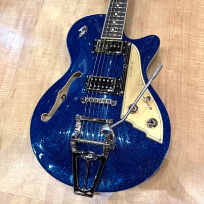 Duesenberg Starplayer TV Semi-Hollow Electric Guitar Blue Sparkle image 1