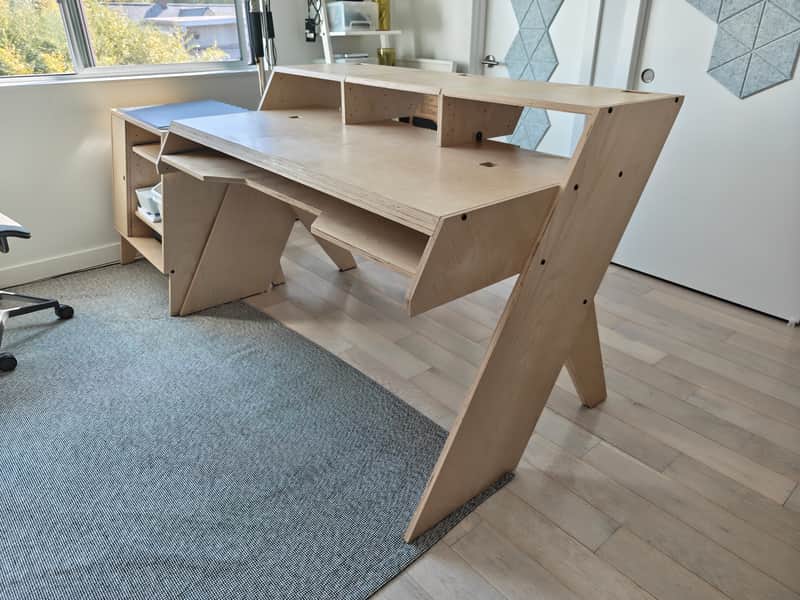 Defi Platform Studio Desk Natural w/ Keyboard Tray 2024 - Birch image 1