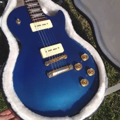 SALE! 1996 Gibson Les Paul GEM Series Sapphire  "1956 Mods" Lindy Fralin P-90s Bumble Bee Caps WOW! image 3