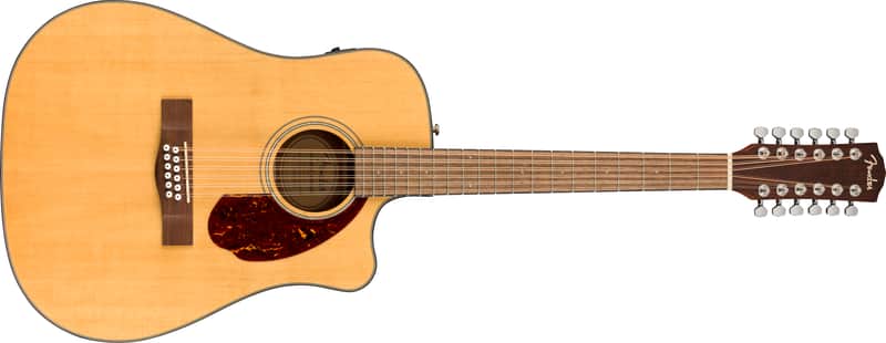 Fender CD-140SCE 12-String Walnut FB Natural w/Case with Case