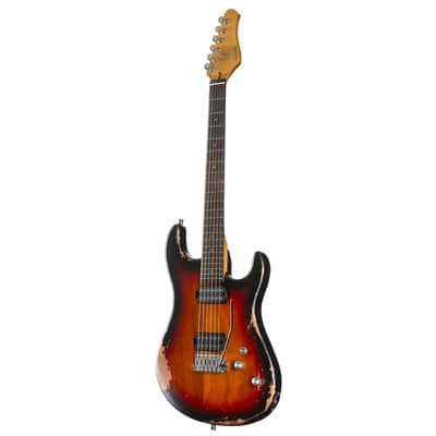 Fame Custom ST RW Worn Sunburst - Electric Guitar imagen 8