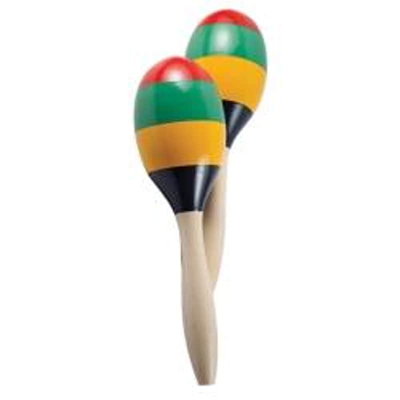 Mano Percussion MP-WM-TRI   -  Wooden Maracas, Tri-Colour image 1