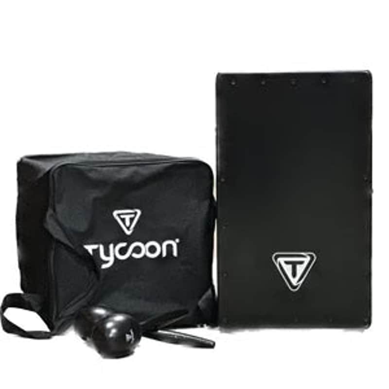 Tycoon Cajon w/Bag and Maracas, Black image 1