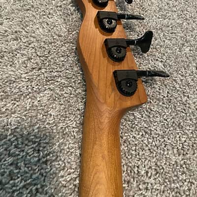 Warmoth Warmoth G4 Bass with Delano P/J Pickups and EMG Preamp Satin Orange Over Ash image 12