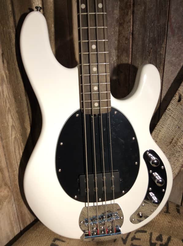 Sterling Sub Ray 4 String Bass  White image 1