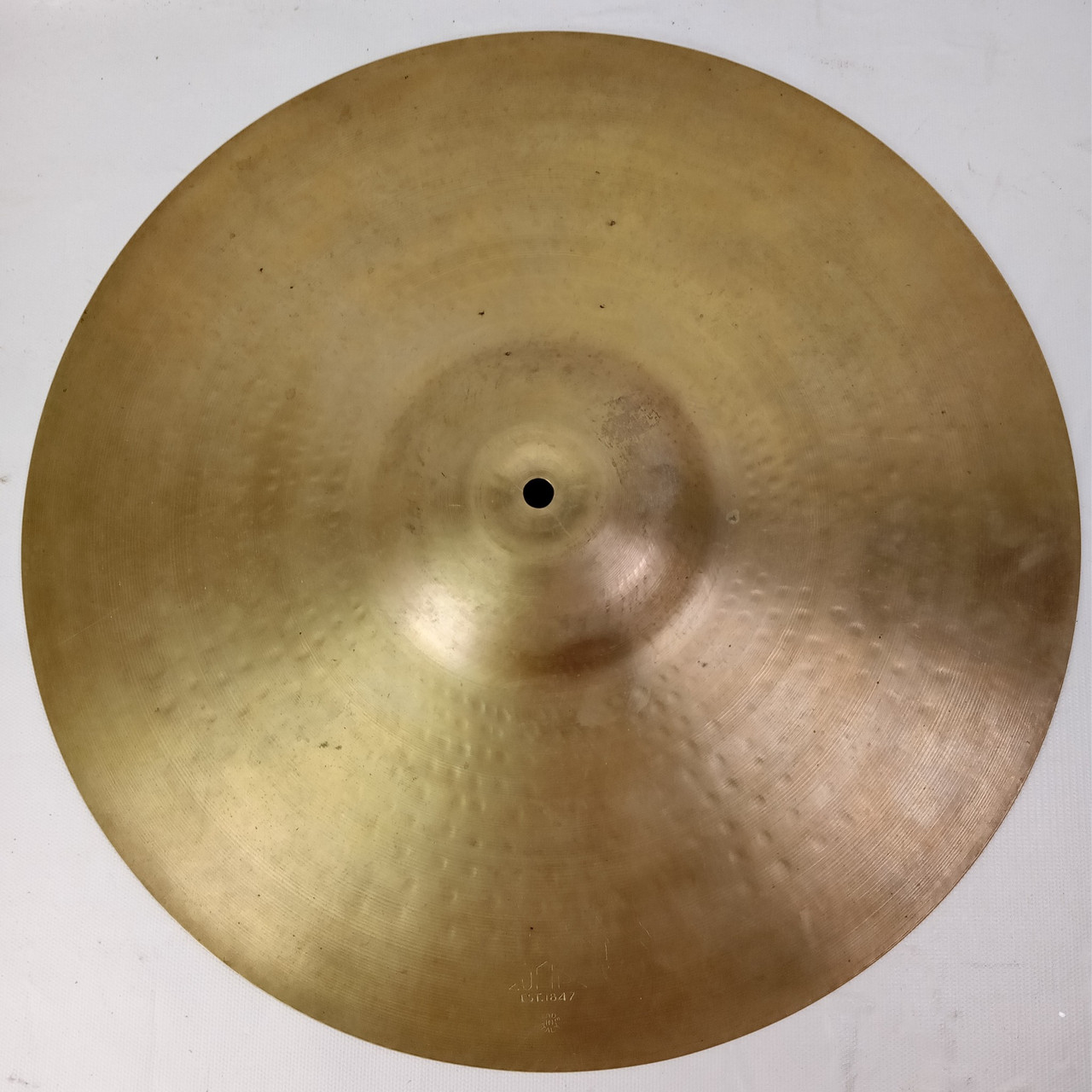 UFIP 15 1/8" 754g 60s Hi-Hat Cymbal Paper-Thin Made In Italy Vintage B20 Bronze — main photograph