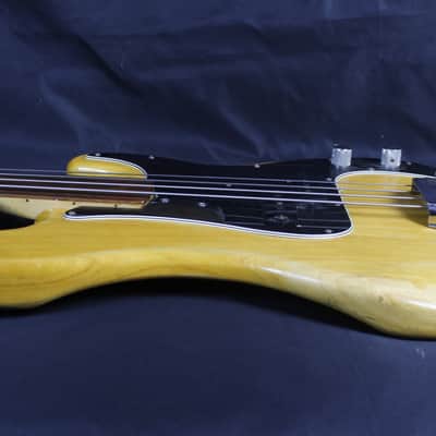 1975 Vintage Fender Precision Bass Guitar Fretless w/ Natural Finish & HSC image 12