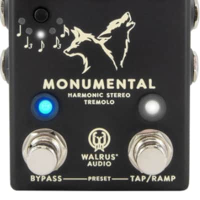 Walrus Audio Monumental Stereo Harmonic Tap Tremolo, Black image 1