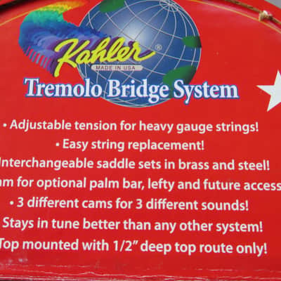 Kahler 7300 Flat Mount Hybrid Tremolo System Black New image 4