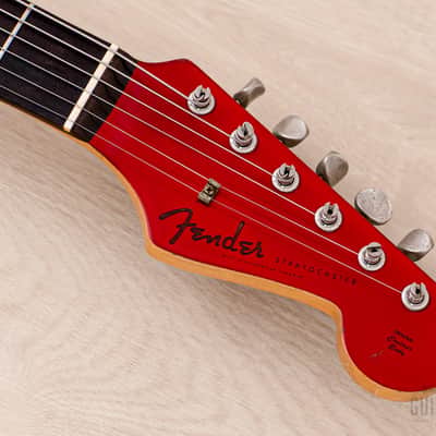 1991 Fender Order Made Stratocaster '62 Vintage Reissue Candy Apple Red + Headstock, Japan MIJ Fujigen image 4