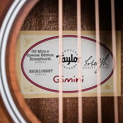Taylor GS Mini-e Special Edition Honeyburst w/ Sitka Spruce Top & Sapele Back and Sides Acoustic/ Electric- Honey Sunburst 2026 (2202106287) image 14
