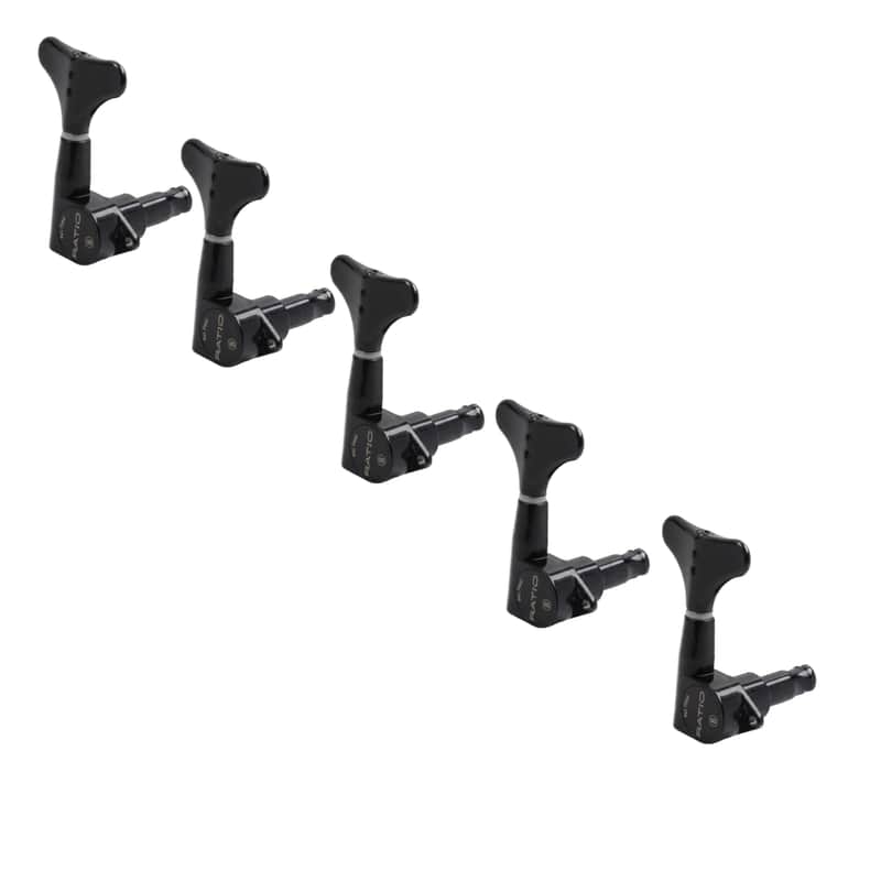 BLACK Graph Tech 5 String Bass Tuning Machines Ratio Tuners PRB-5500-B0 image 1