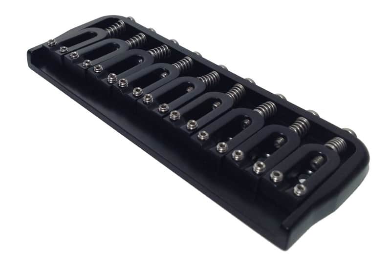 Hipshot 41090B 9-String Hardtail Fixed Electric Guitar Bridge .125" - BLACK image 1