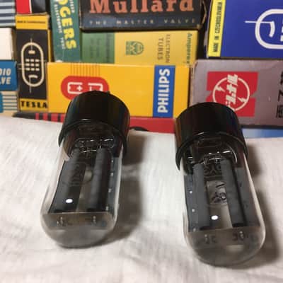 2 NOS Matched Toshiba 5Y3 Rectifier AudioTubes Vintage Smoke Glass ~ 2 Pairs Available ~ Direct Japan import Carefully Curated Grail Tone image 6