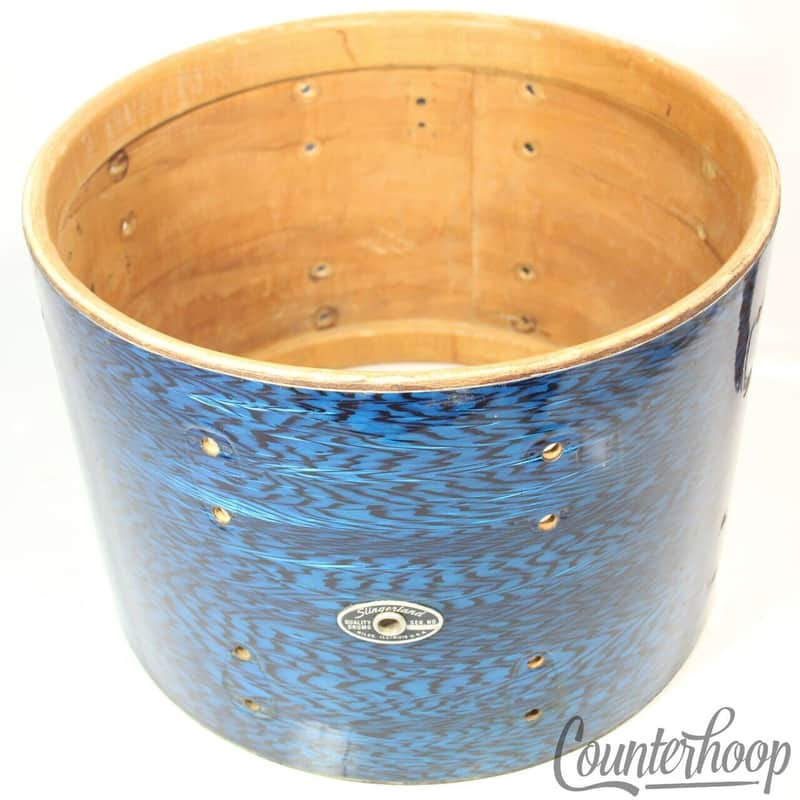 *Slingerland 10x14" Blue Agate Marching Snare/Tom Drum Shell Vintage70s 3Ply USA image 1