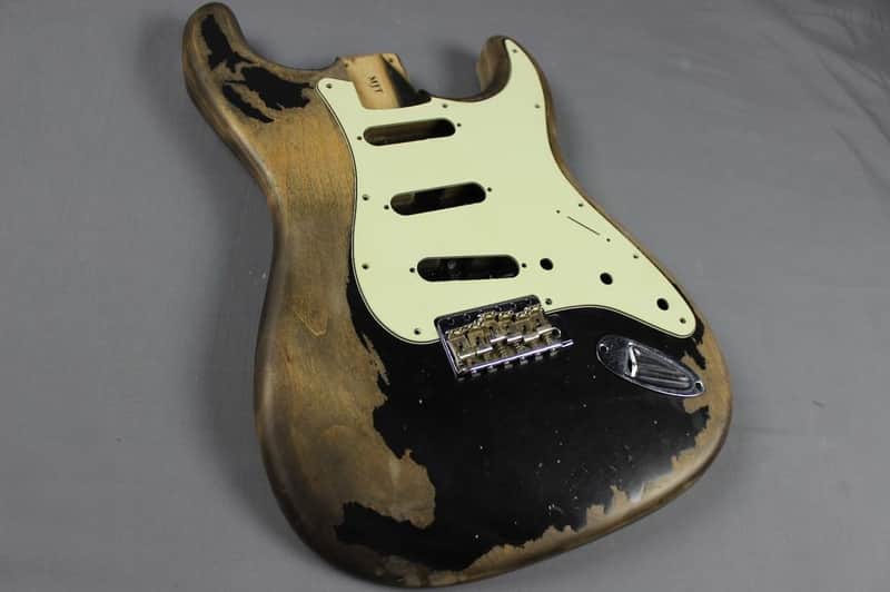 MJT Official Custom Order Vintage Aged Nitro Finish Guitar Body Mark Jenny VTS Black image 1