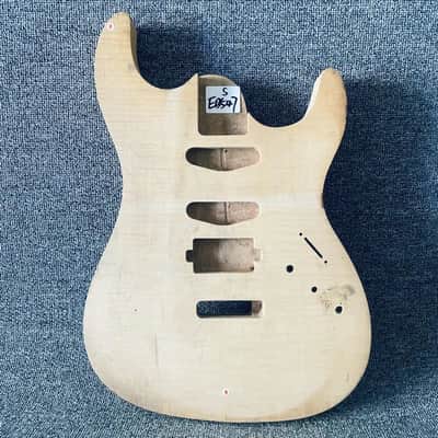 Unfinished Alder Maple Flame Top SSH Guitar Body image 1