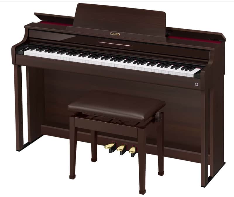 Casio AP-550BNC3 Celviano Full Size 88-Key Digital Home Piano w/Bench - Brown image 1