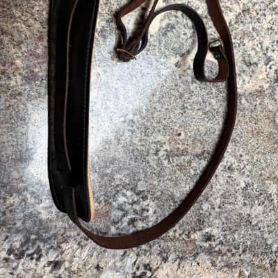 Vintage 50s Bobby Lee BLS-3 Guitar Strap - Black Leather image 1