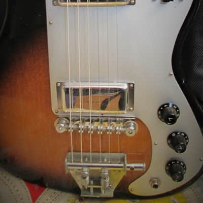 Guyatone 2 PU Sekova/Teisco 1965 Brown Violin Sunburst image 15