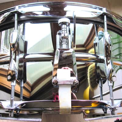 14" x 6.5" Premier 8-Lug Steel Beaded Shell Snare Drum - Vintage image 10
