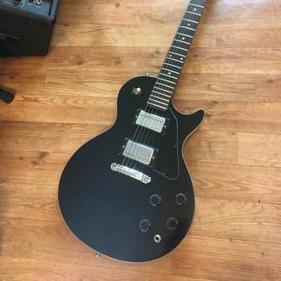 Vintage 1980s Harmony Les Paul Electric Guitar - Black image 1