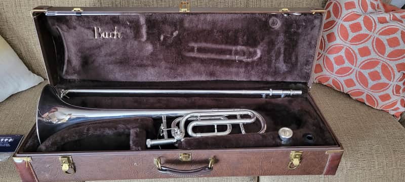 Silver plated - Vincent Bach Stradivarius Model 36 Trombone with f-attachment image 1