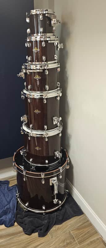 Tama Starclassic 7 Piece Shell Pack 2008 Bubinga Natural Cordia image 1