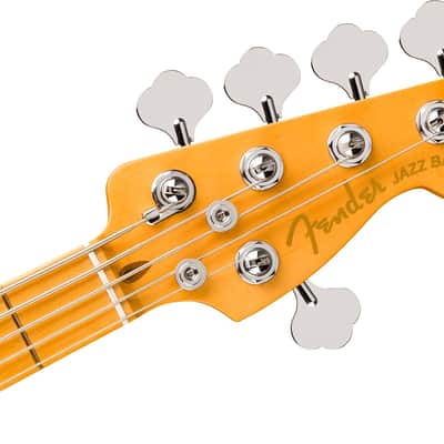 Fender American Ultra II Jazz V Electric Bass, 5-String, Maple Fingerboard (with Case), Sinister Red image 6
