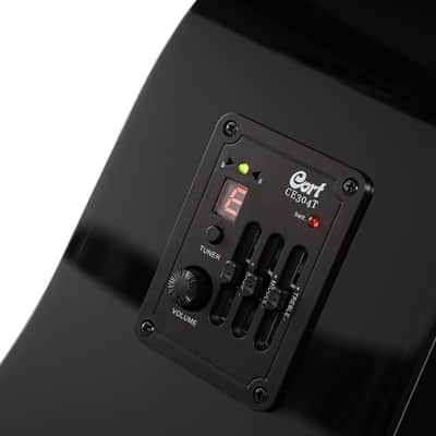 Cort Earth60CEBK | Acoustic / Electric Dreadnought, Gloss Black. New with Full Warranty! image 7