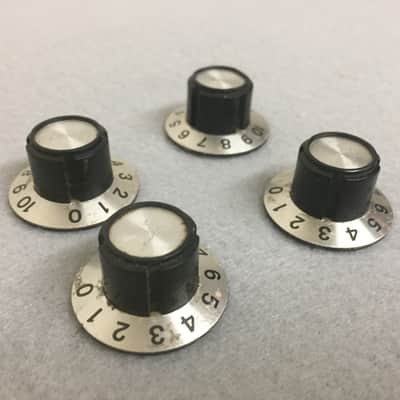 Gibson Silver Skirt Amp Knob 60's-70's - Black/Silver image 3