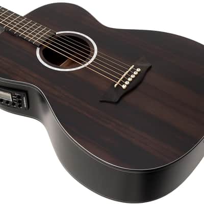 Washburn DFEFE Deep Forest Folk Shape Ebony Top Wood Mahogany Neck 6-String Acoustic-Electric Guitar image 3